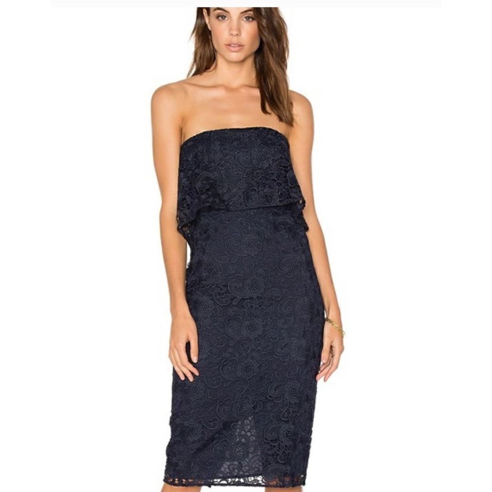 Likely Driggs Navy
Blue Lace Dress Midi size 0
